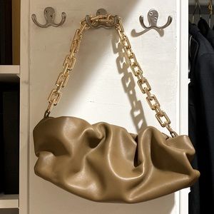 BV inspired The Chain Pouch Leather Clutch